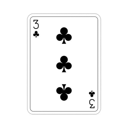 3 of Clubs Playing Card STICKER Vinyl Die-Cut Decal 5 Inch - The Sticker Space