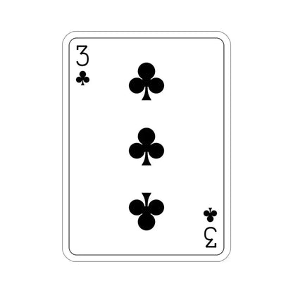 3 of Clubs Playing Card STICKER Vinyl Die-Cut Decal 6 Inch - The Sticker Space