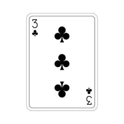 3 of Clubs Playing Card STICKER Vinyl Die-Cut Decal - The Sticker Space