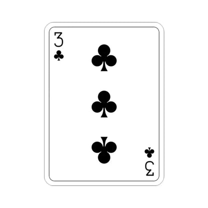 3 of Clubs Playing Card STICKER Vinyl Die-Cut Decal - The Sticker Space