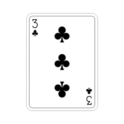 3 of Clubs Playing Card STICKER Vinyl Die-Cut Decal - The Sticker Space