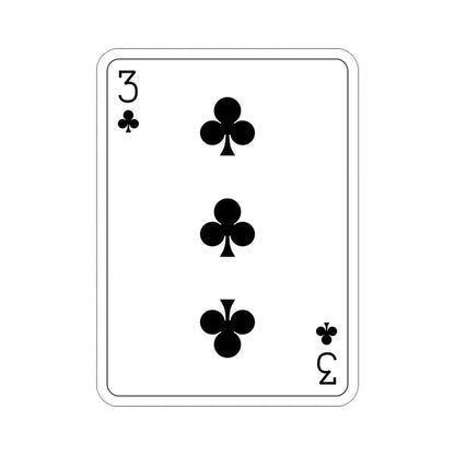 3 of Clubs Playing Card STICKER Vinyl Die-Cut Decal - The Sticker Space