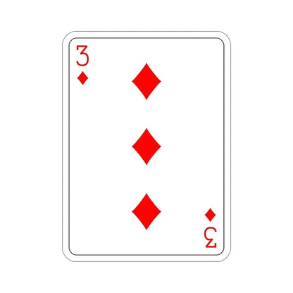 3 of Diamonds Playing Card STICKER Vinyl Die-Cut Decal - The Sticker Space
