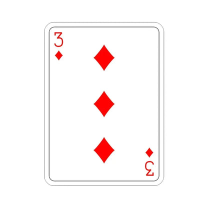 3 of Diamonds Playing Card STICKER Vinyl Die-Cut Decal - The Sticker Space