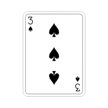 3 of Spades Playing Card STICKER Vinyl Die-Cut Decal 2 Inch - The Sticker Space