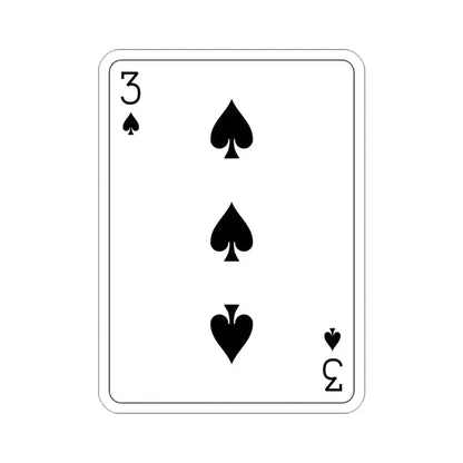 3 of Spades Playing Card STICKER Vinyl Die-Cut Decal 3 Inch - The Sticker Space