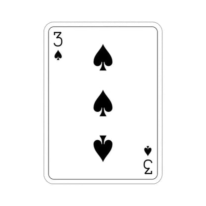 3 of Spades Playing Card STICKER Vinyl Die-Cut Decal 5 Inch - The Sticker Space