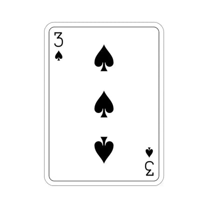 3 of Spades Playing Card STICKER Vinyl Die-Cut Decal 6 Inch - The Sticker Space