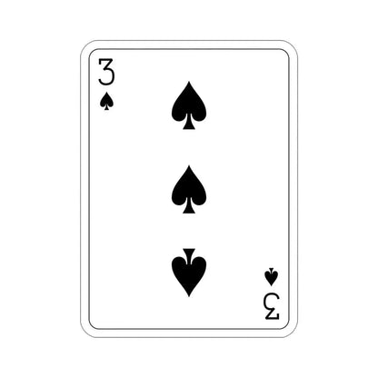 3 of Spades Playing Card STICKER Vinyl Die-Cut Decal - The Sticker Space