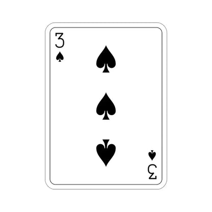 3 of Spades Playing Card STICKER Vinyl Die-Cut Decal - The Sticker Space