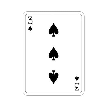 3 of Spades Playing Card STICKER Vinyl Die-Cut Decal - The Sticker Space
