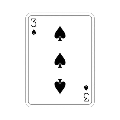 3 of Spades Playing Card STICKER Vinyl Die-Cut Decal - The Sticker Space