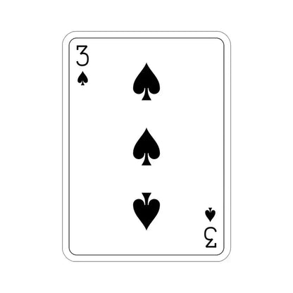 3 of Spades Playing Card STICKER Vinyl Die-Cut Decal - The Sticker Space