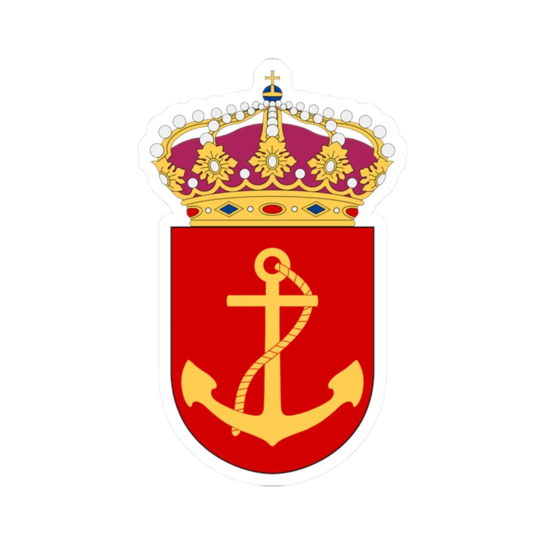 3. sjöstridsflottiljen vapen (Sweden) (Coat of Arms) STICKER Vinyl Kiss-Cut Decal 2 Inch White - The Sticker Space
