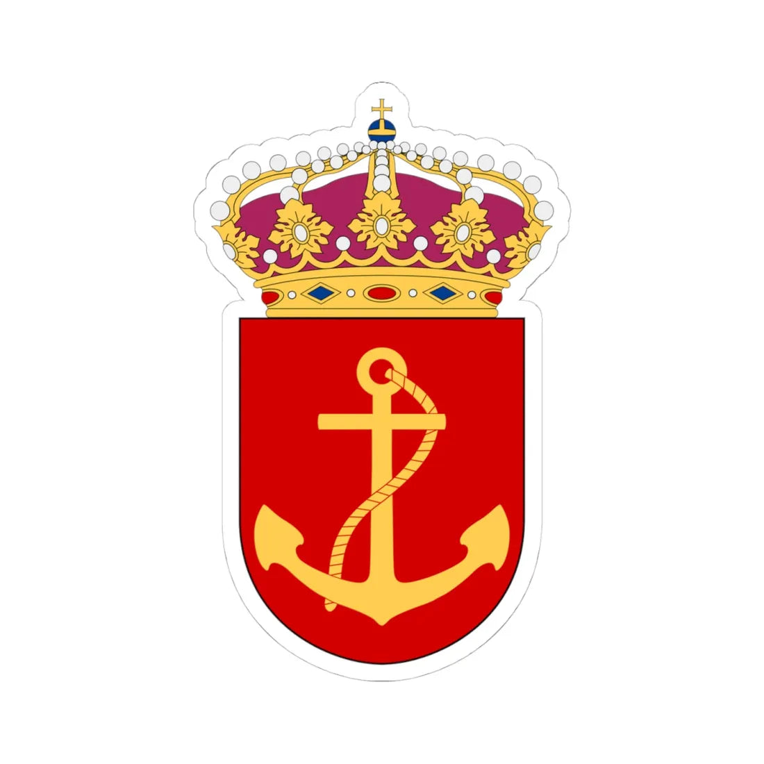 3. sjöstridsflottiljen vapen (Sweden) (Coat of Arms) STICKER Vinyl Kiss-Cut Decal 4 Inch White - The Sticker Space