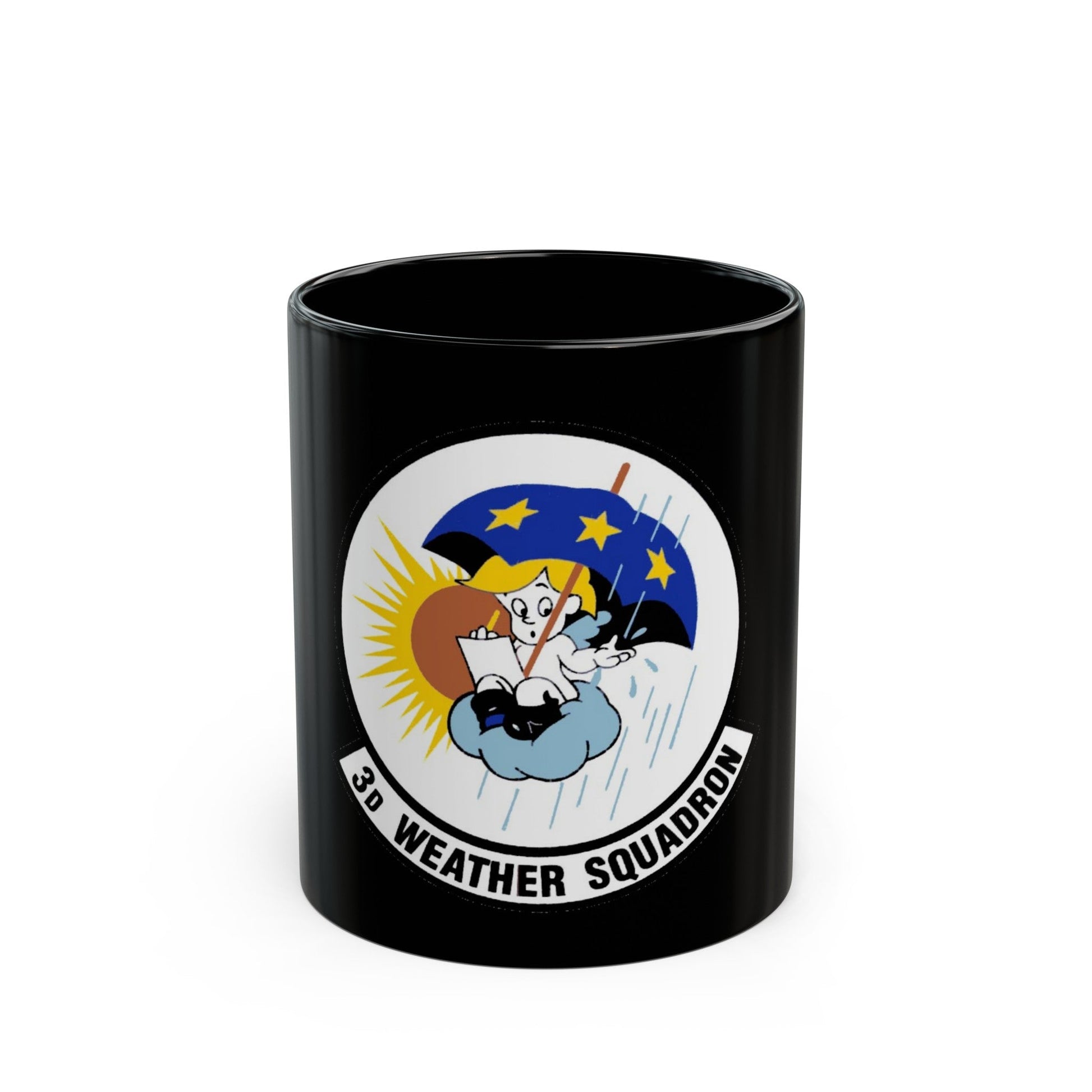 3 Weather Squadron ACC (U.S. Air Force) Black Coffee Mug-11oz-The Sticker Space