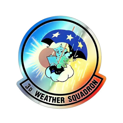 3 Weather Squadron ACC (U.S. Air Force) Holographic STICKER Die-Cut Vinyl Decal 5 Inch Holographic - The Sticker Space