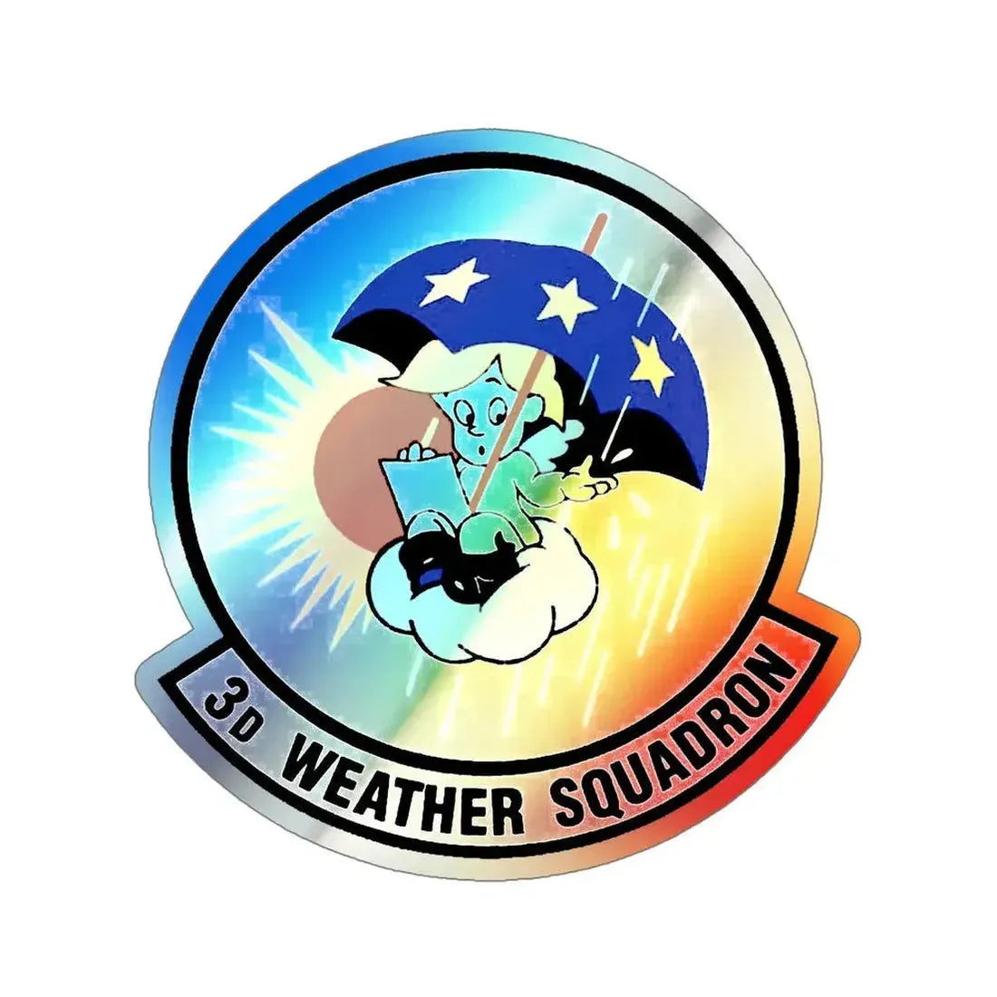3 Weather Squadron ACC (U.S. Air Force) Holographic STICKER Die-Cut Vinyl Decal - The Sticker Space