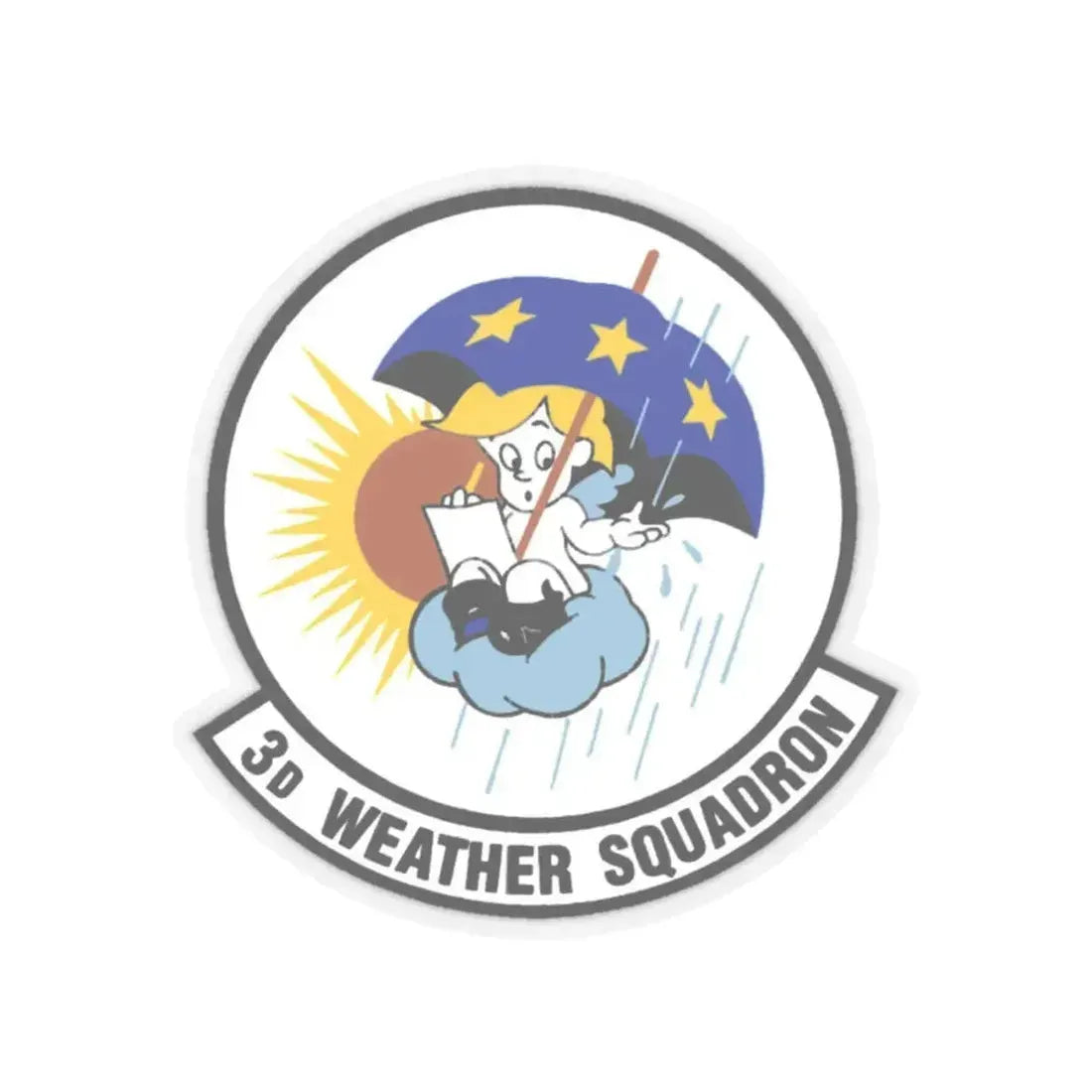 3 Weather Squadron ACC (U.S. Air Force) STICKER Vinyl Kiss-Cut Decal 2 Inch Transparent - The Sticker Space