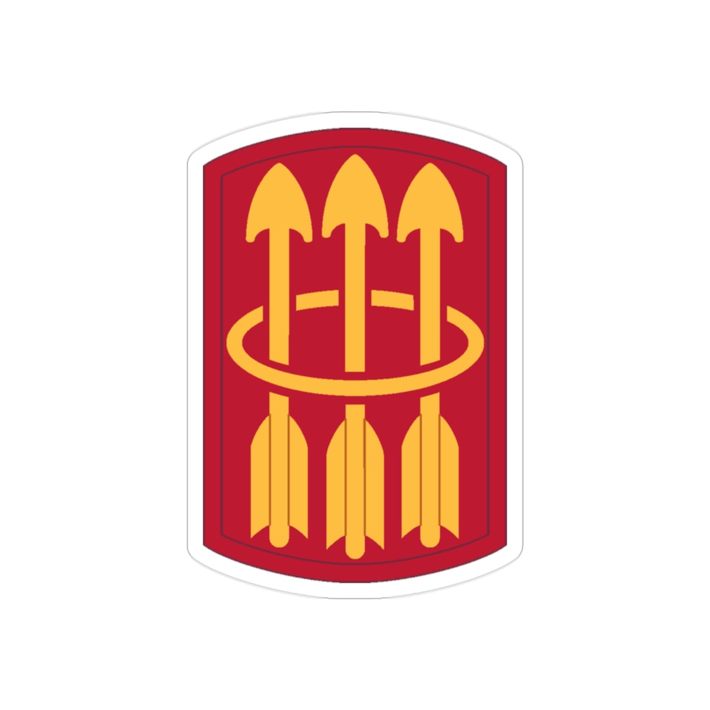 30 Air Defense Artillery Brigade (U.S. Army) REVERSE PRINT Transparent STICKER-2" × 2"-The Sticker Space