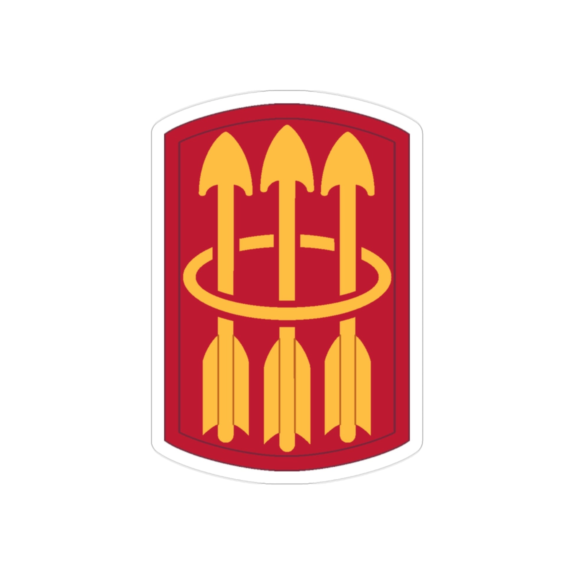 30 Air Defense Artillery Brigade (U.S. Army) REVERSE PRINT Transparent STICKER-2" × 2"-The Sticker Space