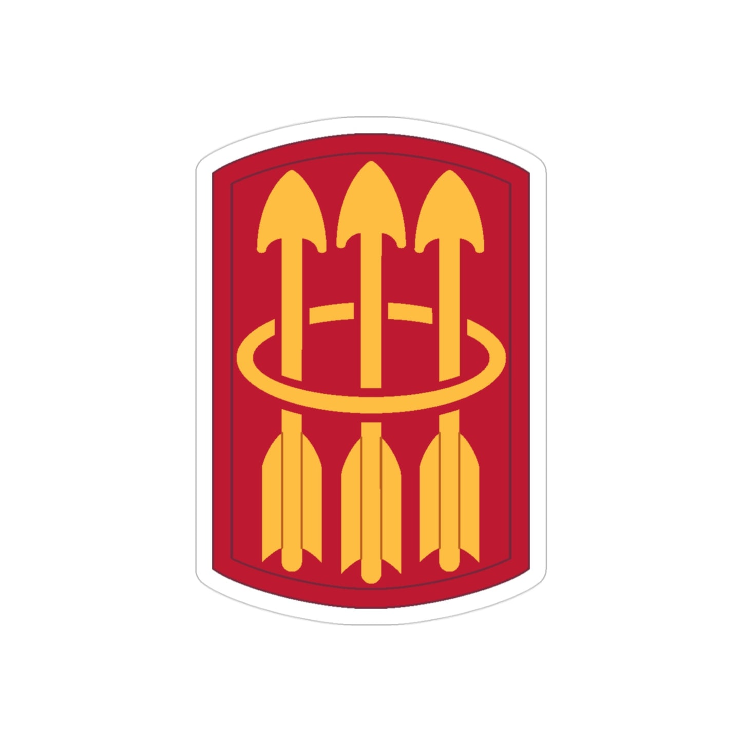 30 Air Defense Artillery Brigade (U.S. Army) REVERSE PRINT Transparent STICKER-3" × 3"-The Sticker Space