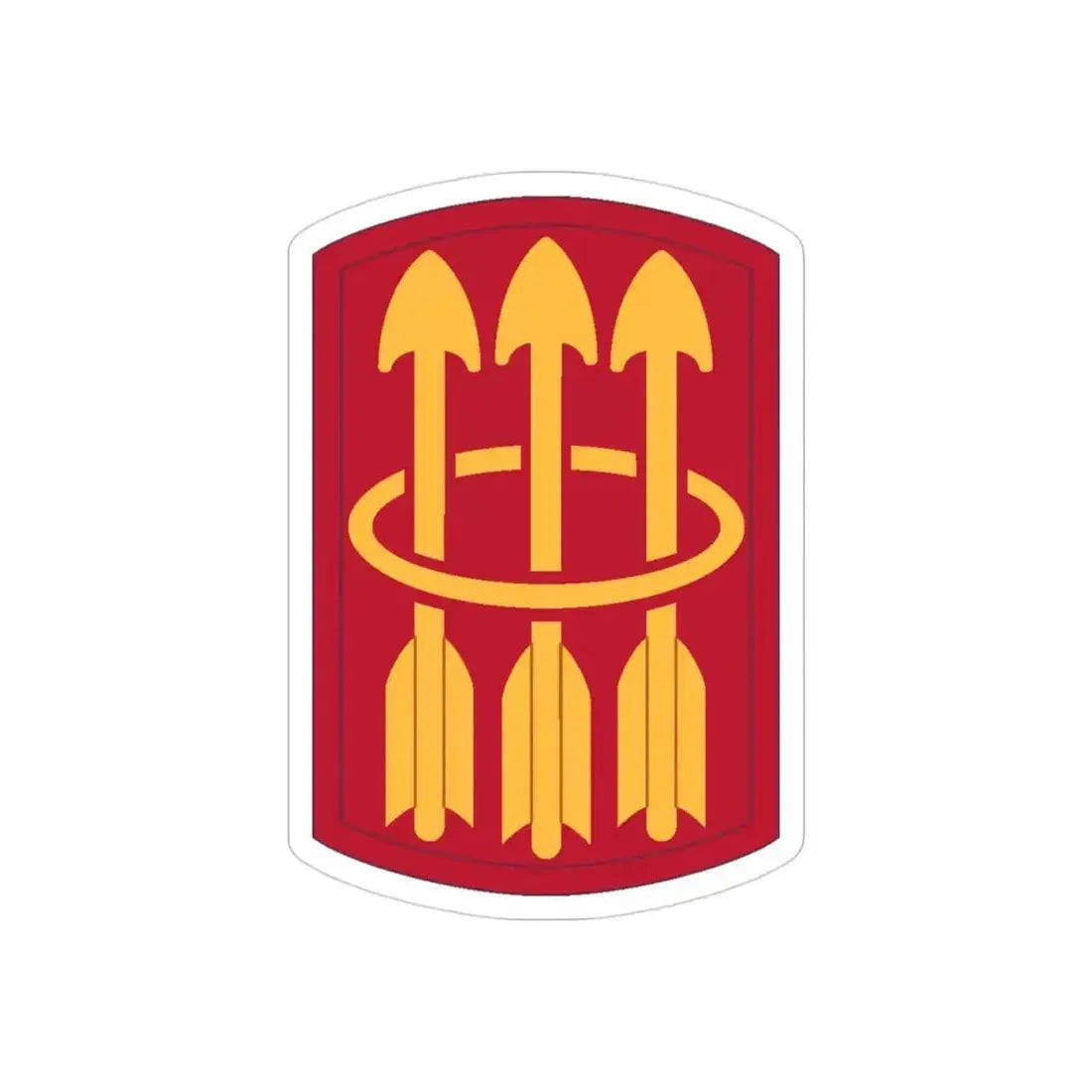 30 Air Defense Artillery Brigade (U.S. Army) REVERSE PRINT Transparent Die-Cut STICKER 3 Inch Die-Cut Transparent - The Sticker Space