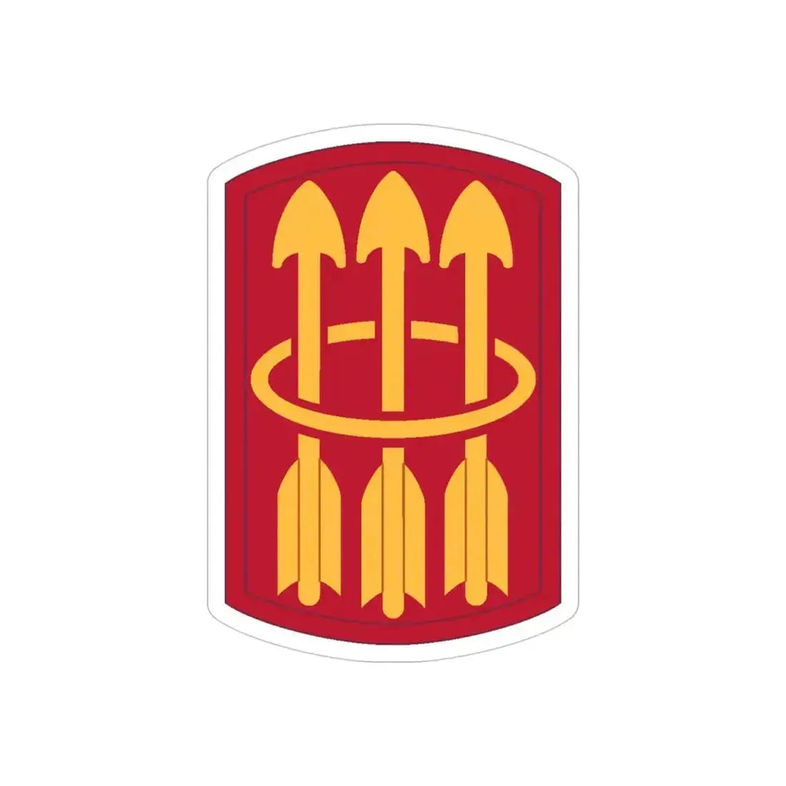 30 Air Defense Artillery Brigade (U.S. Army) REVERSE PRINT Transparent Die-Cut STICKER 4 Inch Die-Cut Transparent - The Sticker Space