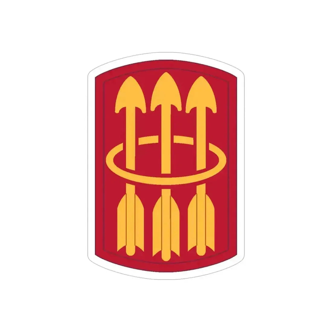 30 Air Defense Artillery Brigade (U.S. Army) REVERSE PRINT Transparent Die-Cut STICKER 5 Inch Die-Cut Transparent - The Sticker Space