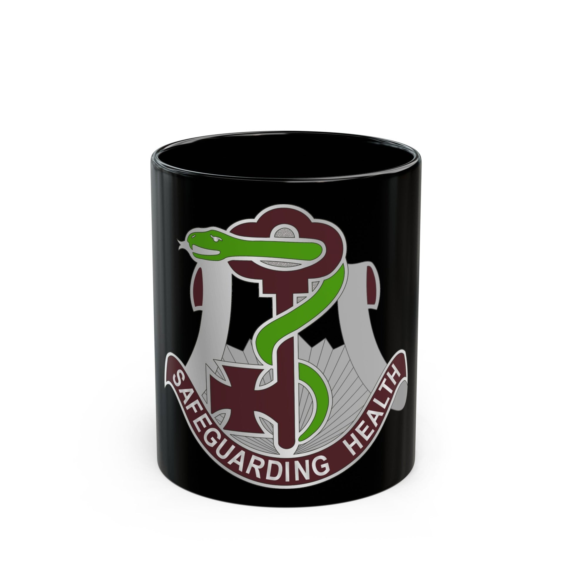 300 Field Hospital (U.S. Army) Black Coffee Mug-11oz-The Sticker Space