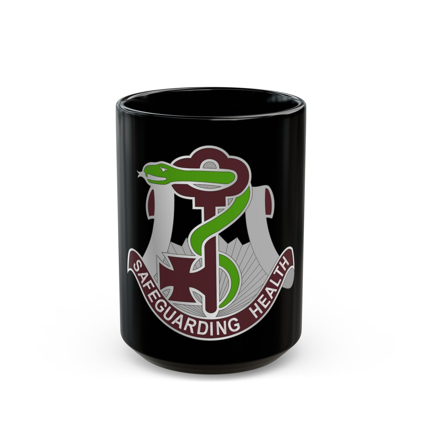 300 Field Hospital (U.S. Army) Black Coffee Mug-15oz-The Sticker Space