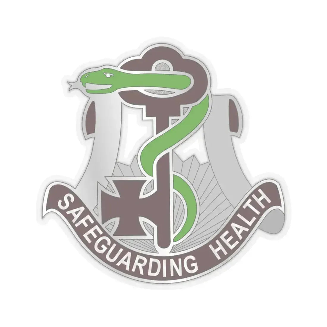 300 Field Hospital (U.S. Army) STICKER Vinyl Kiss-Cut Decal 6 Inch Transparent - The Sticker Space