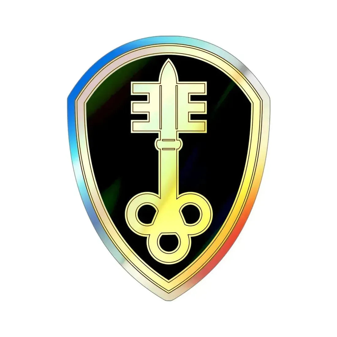 300 Military Police Brigade 3 (U.S. Army) Holographic STICKER Die-Cut Vinyl Decal 4 Inch Holographic - The Sticker Space