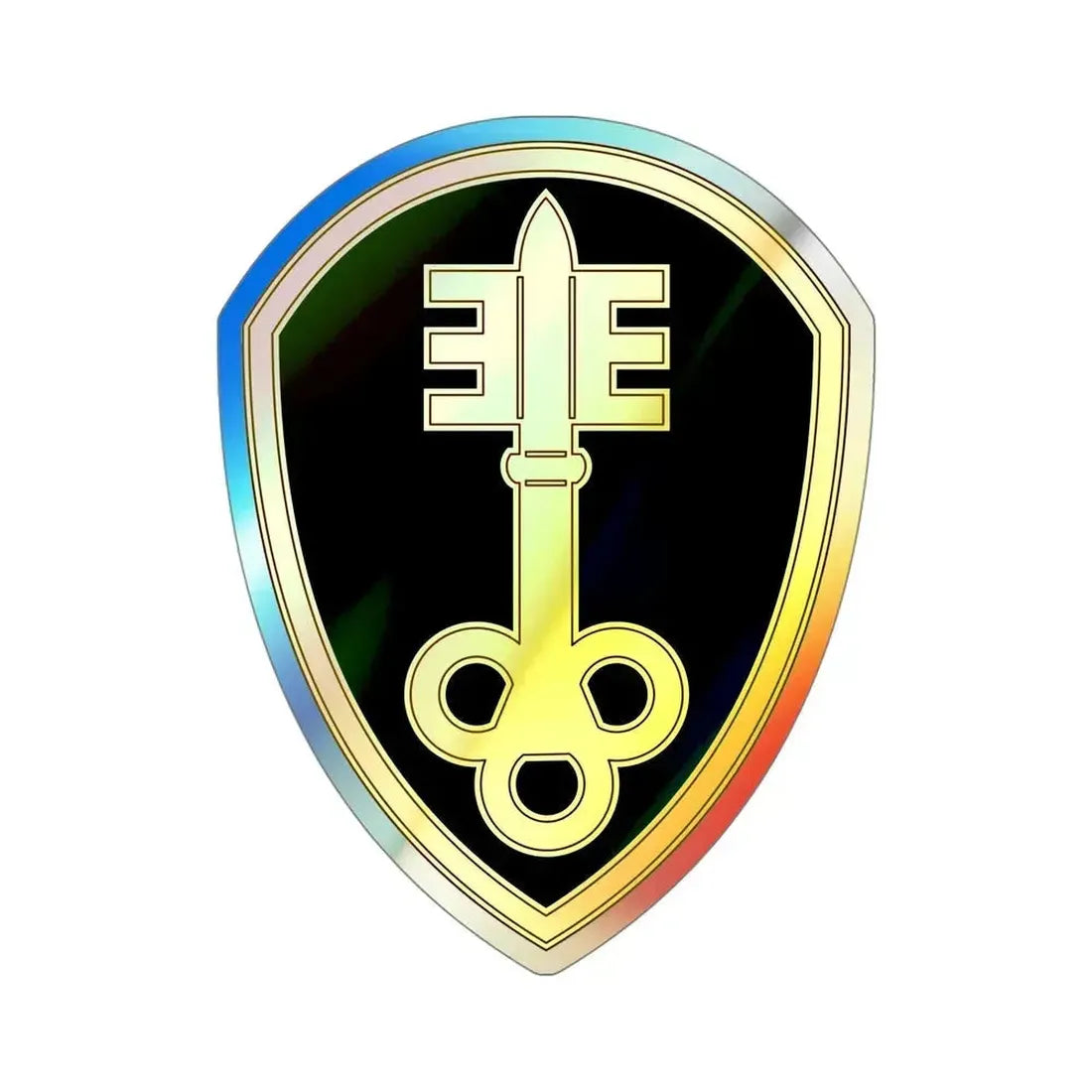 300 Military Police Brigade 3 (U.S. Army) Holographic STICKER Die-Cut Vinyl Decal 5 Inch Holographic - The Sticker Space