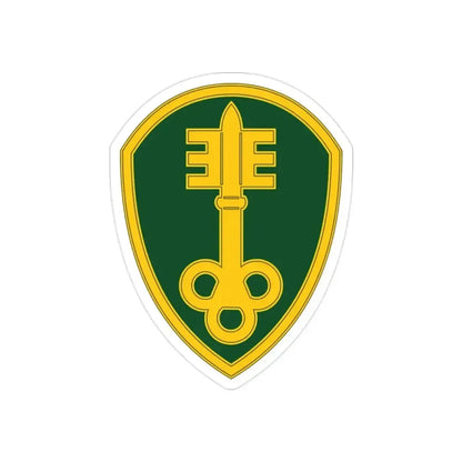 300 Military Police Brigade 3 (U.S. Army) REVERSE PRINT Transparent Die-Cut STICKER 2 Inch Die-Cut Transparent - The Sticker Space