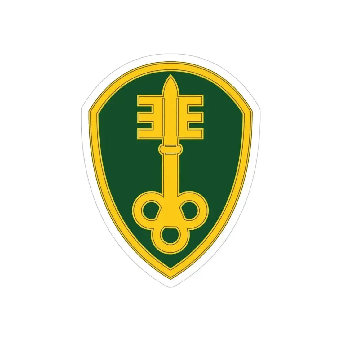 300 Military Police Brigade 3 (U.S. Army) REVERSE PRINT Transparent Die-Cut STICKER 4 Inch Die-Cut Transparent - The Sticker Space