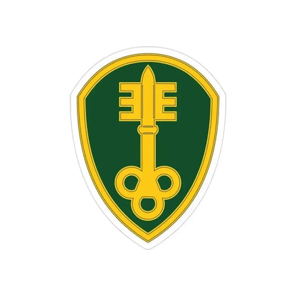 300 Military Police Brigade 3 (U.S. Army) REVERSE PRINT Transparent Die-Cut STICKER 4 Inch Die-Cut Transparent - The Sticker Space