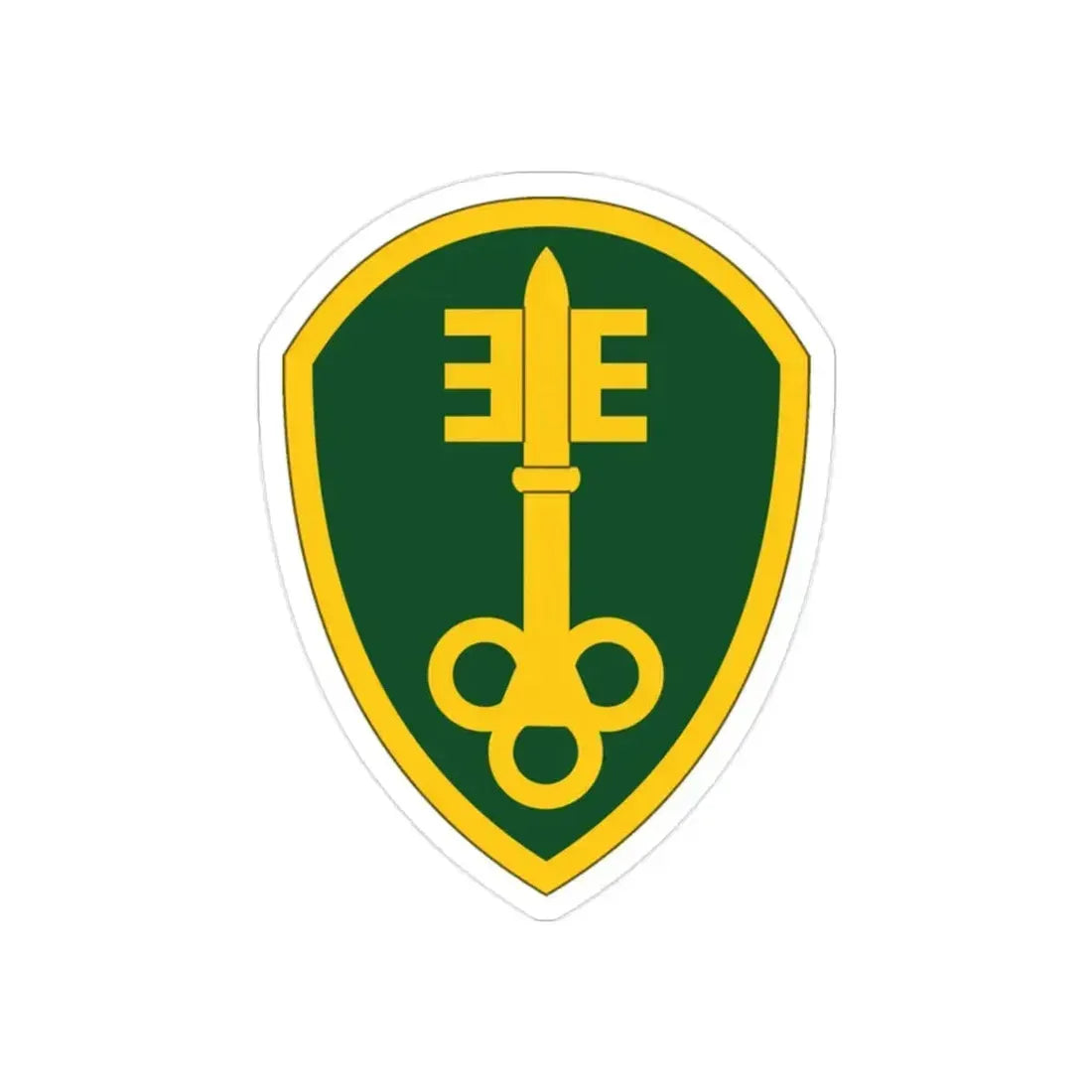 300 Military Police Brigade (U.S. Army) REVERSE PRINT Transparent Die-Cut STICKER 2 Inch Die-Cut Transparent - The Sticker Space