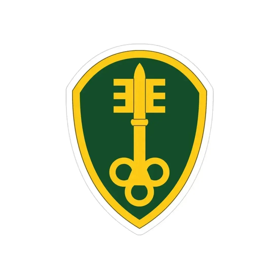 300 Military Police Brigade (U.S. Army) REVERSE PRINT Transparent Die-Cut STICKER 3 Inch Die-Cut Transparent - The Sticker Space