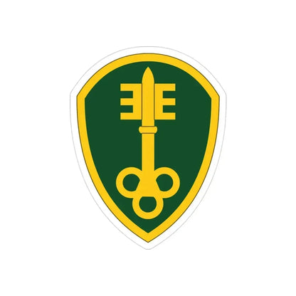 300 Military Police Brigade (U.S. Army) REVERSE PRINT Transparent Die-Cut STICKER 3 Inch Die-Cut Transparent - The Sticker Space