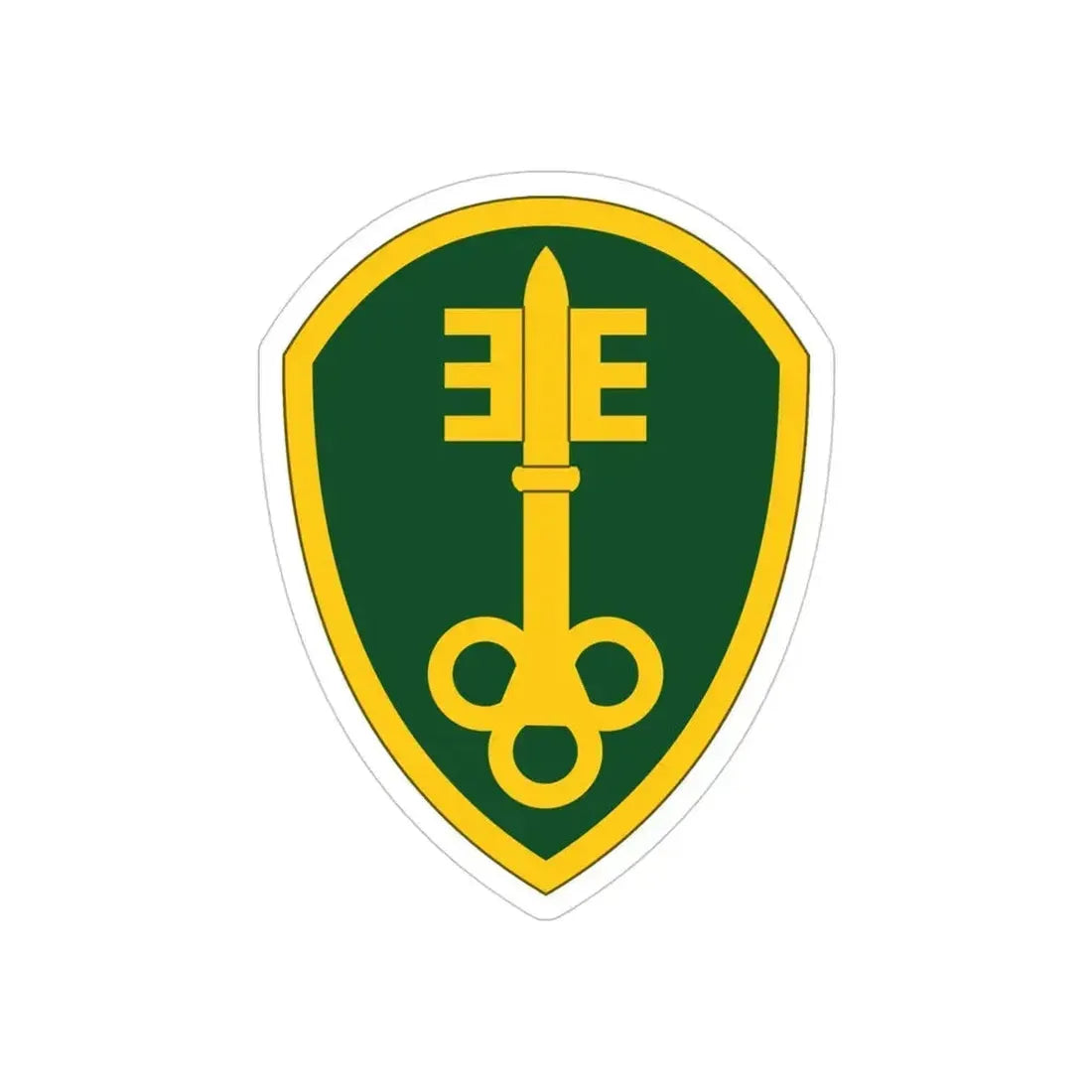 300 Military Police Brigade (U.S. Army) REVERSE PRINT Transparent Die-Cut STICKER 4 Inch Die-Cut Transparent - The Sticker Space