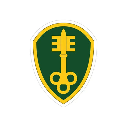 300 Military Police Brigade (U.S. Army) REVERSE PRINT Transparent Die-Cut STICKER 4 Inch Die-Cut Transparent - The Sticker Space