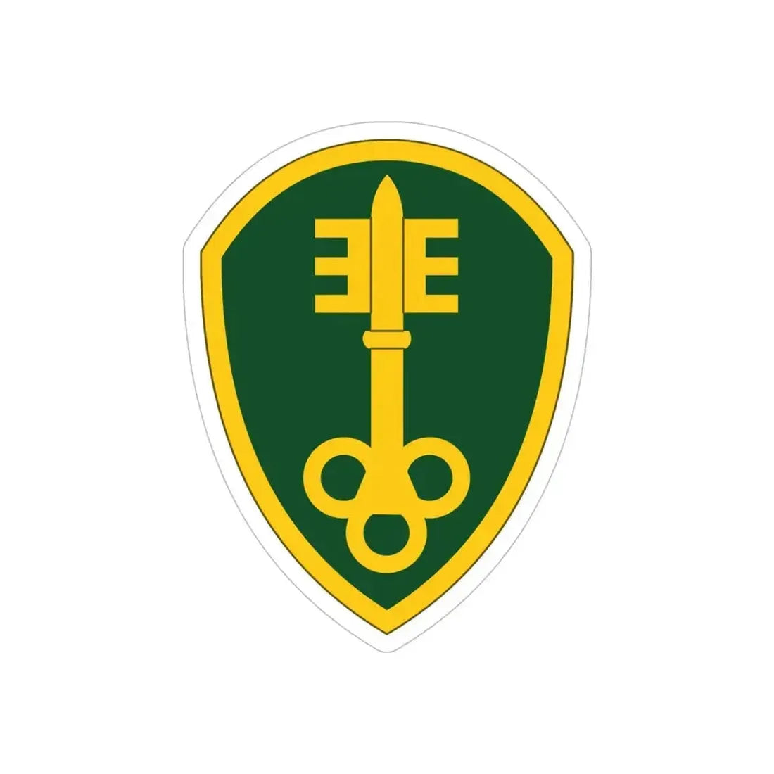 300 Military Police Brigade (U.S. Army) REVERSE PRINT Transparent Die-Cut STICKER 5 Inch Die-Cut Transparent - The Sticker Space