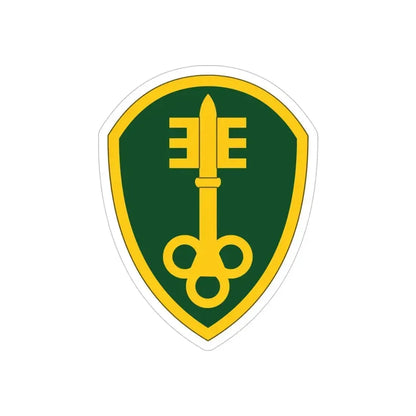 300 Military Police Brigade (U.S. Army) REVERSE PRINT Transparent Die-Cut STICKER 5 Inch Die-Cut Transparent - The Sticker Space