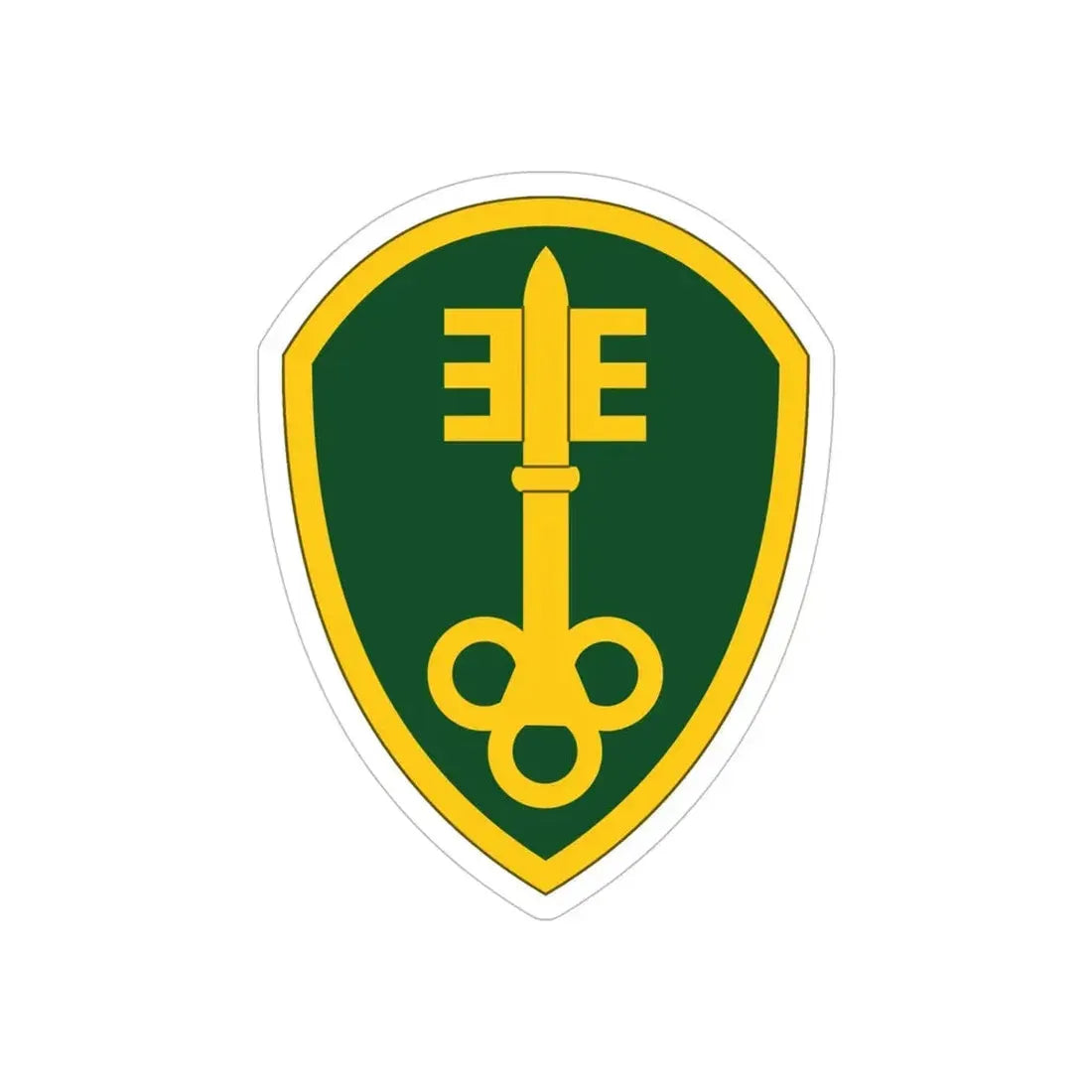 300 Military Police Brigade (U.S. Army) REVERSE PRINT Transparent Die-Cut STICKER - The Sticker Space