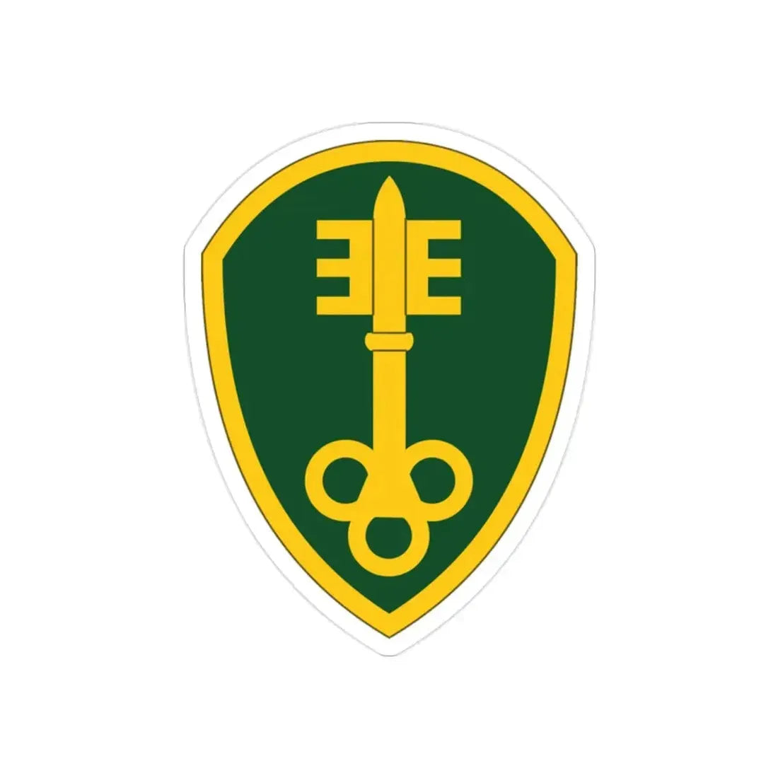 300 Military Police Brigade (U.S. Army) REVERSE PRINT Transparent Die-Cut STICKER - The Sticker Space