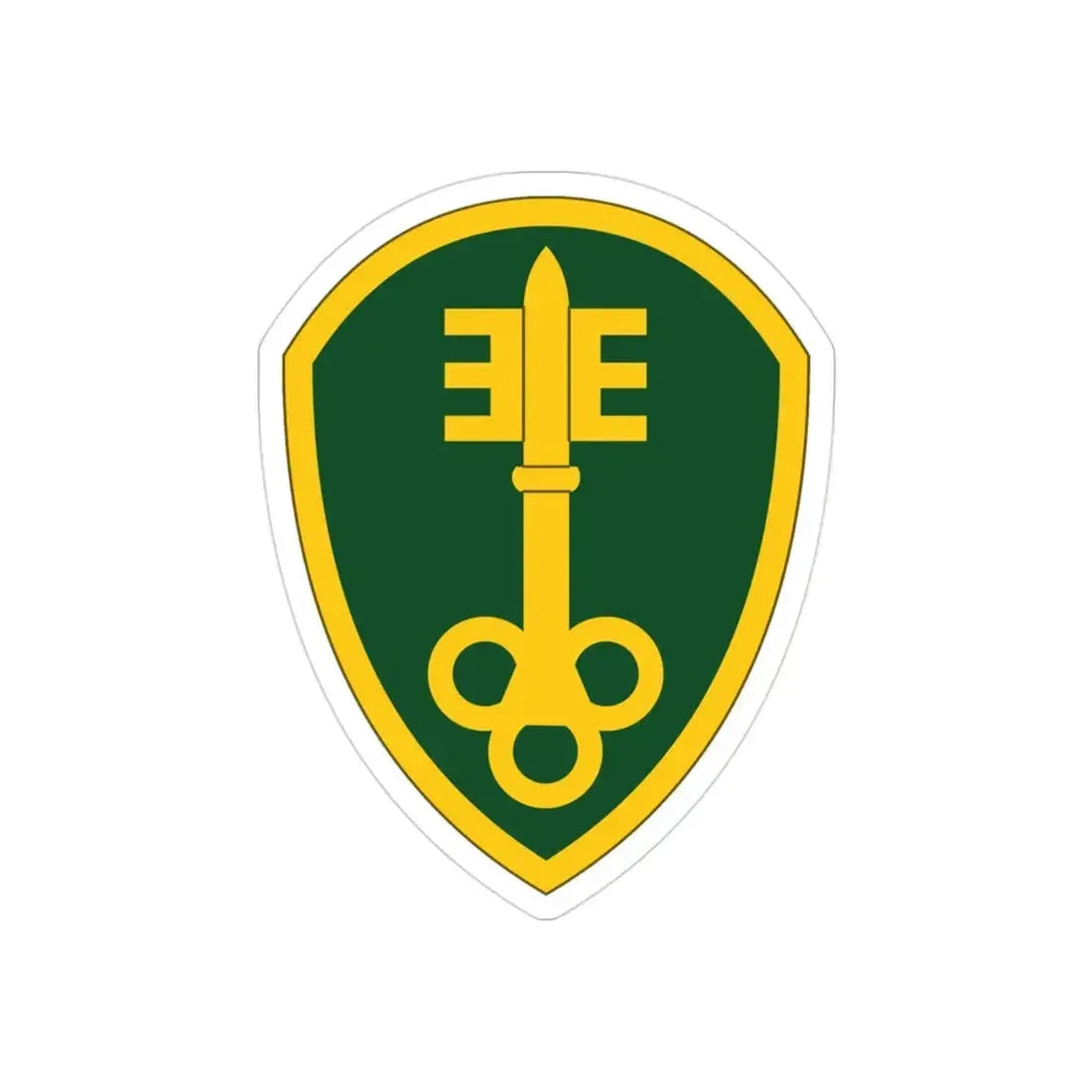 300 Military Police Brigade (U.S. Army) REVERSE PRINT Transparent Die-Cut STICKER - The Sticker Space