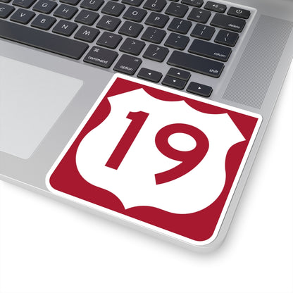 US 19 FL reversed (Florida) (Road Sign) STICKER Vinyl Kiss-Cut Decal