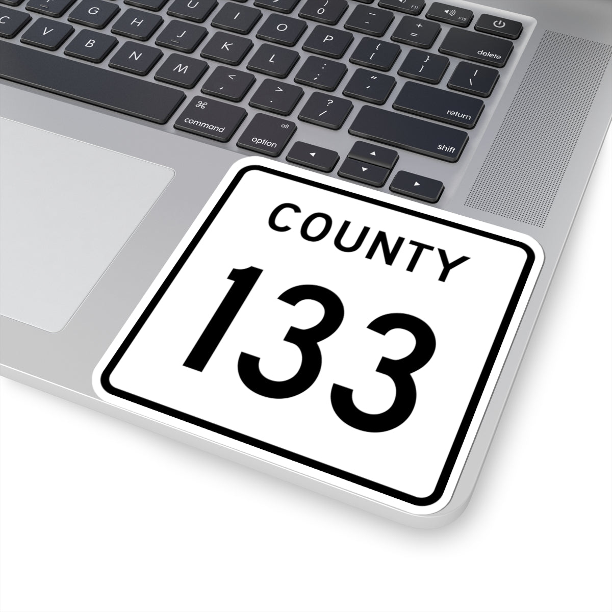 County 133 square (Minnesota) (Road Sign) STICKER Vinyl Kiss-Cut Decal