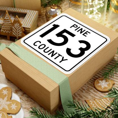 Pine County Route 153 MN (Minnesota) (Road Sign) STICKER Vinyl Kiss-Cut Decal